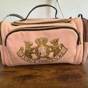 Juicy Couture Pink travel cosmetic toiletry bag